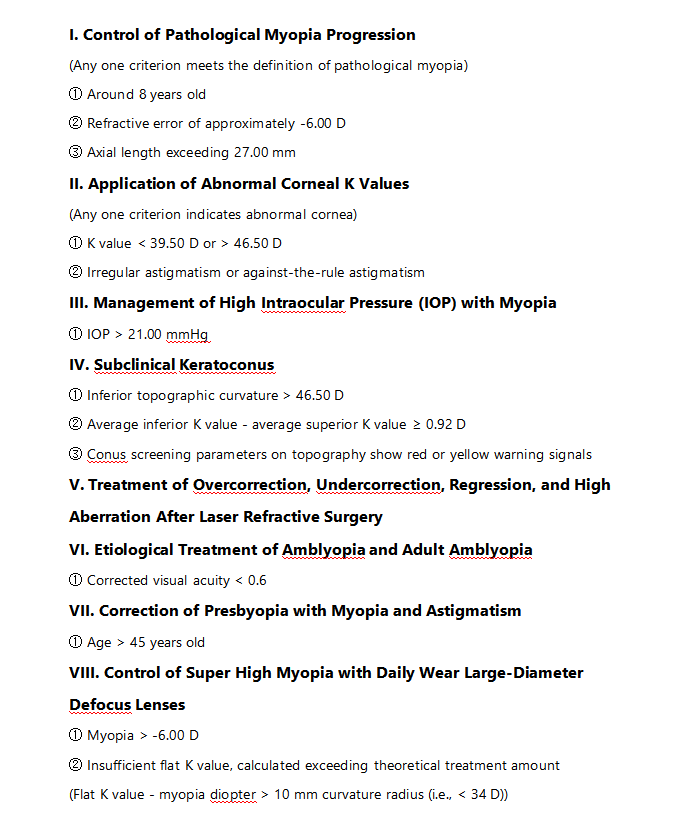 Authentic orthokeratology lenses, customized OK lenses, replacement lenses