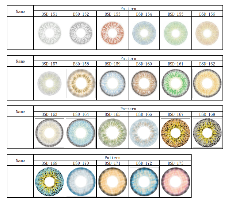 MCT BSD Series Cosmetic Color Contact Lenses
