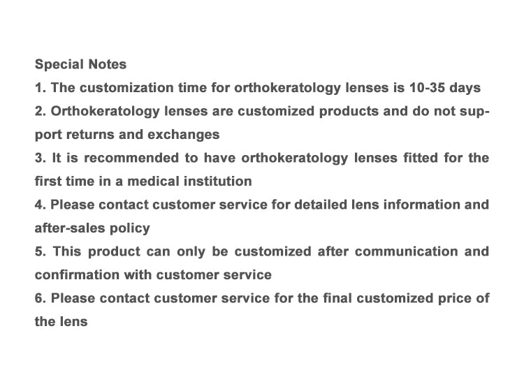 Authentic orthokeratology lenses, customized OK lenses, replacement lenses