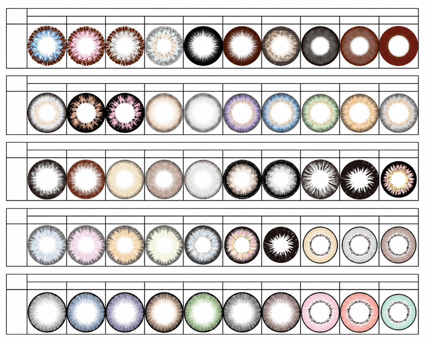 MCT SY Series Large-Diameter Natural Pupil-Enlarging Color Contact Lenses