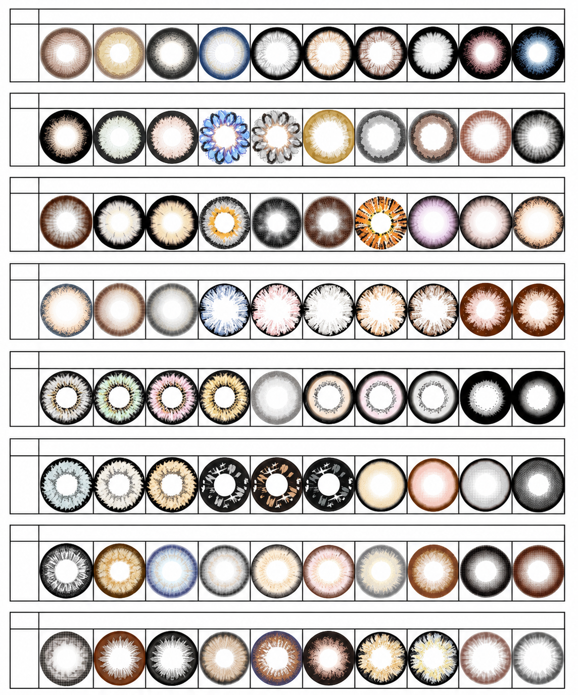 MCT SY Series Large-Diameter Natural Pupil-Enlarging Color Contact Lenses