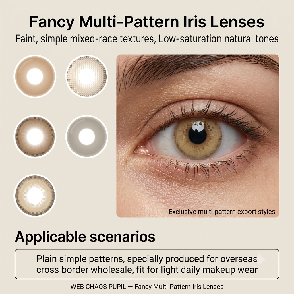 WEB CHAOS PUPIL — Fancy Multi-Pattern Iris Lenses