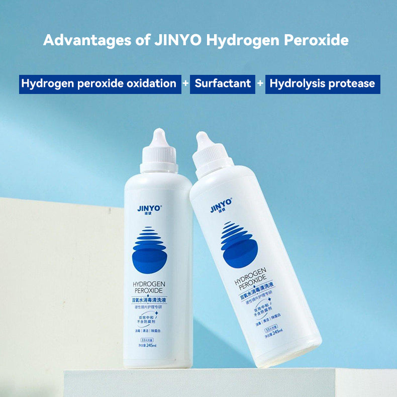 JINYOU Hydrogen Peroxide Contact Lens RGP Cleaning Care Solution