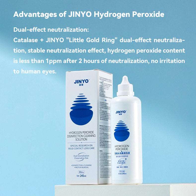 JINYOU Hydrogen Peroxide Contact Lens RGP Cleaning Care Solution