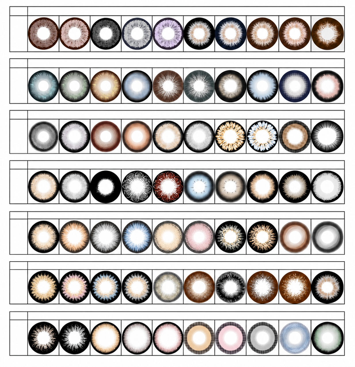MCT SY Series Large-Diameter Natural Pupil-Enlarging Color Contact Lenses