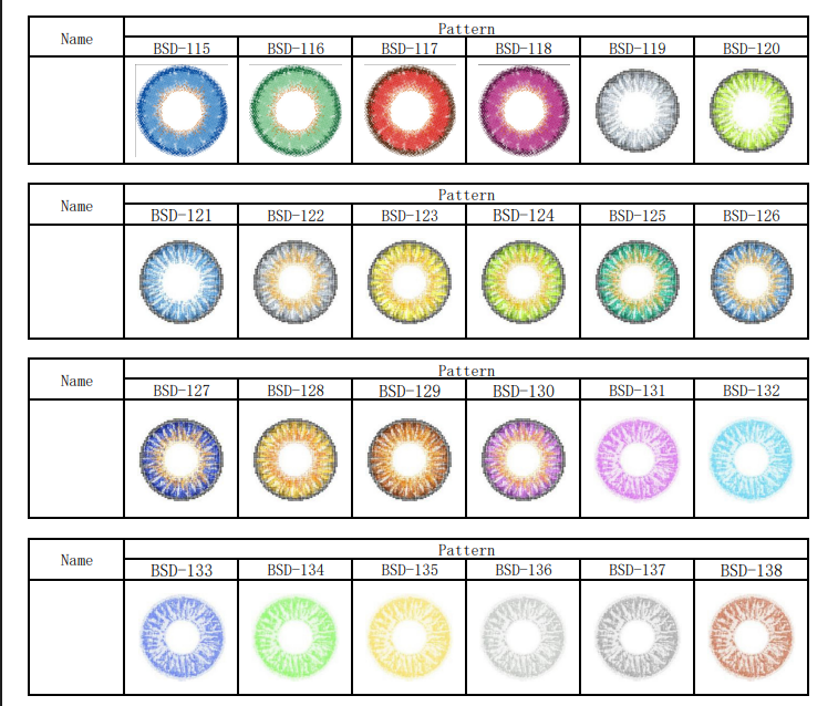 MCT BSD Series Cosmetic Color Contact Lenses